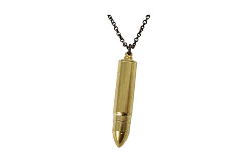 Secret Bullet - Collar con colgante de cápsula de cuchara para dormir, color dorado