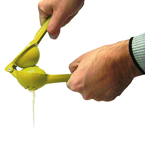 Vin Bouquet FIK 016 - Exprimidor para Cítricos, Exprimidor Zumo Manual, Exprimidor de Mano Portátil para Naranja Limón Lima y Cítricos, Color Amarillo, 26.5 x 10 x 5.3 cm